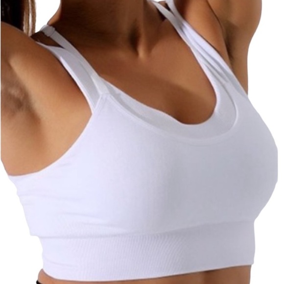 (B20) NEW Qbe Seamless White Sports Bra, Size Small, NWOT - Picture 7 of 9